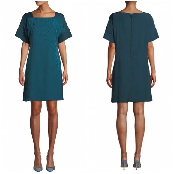 Club Monaco | Archmand Tonal Dot Print Shift Dress - Picture 1 of 7